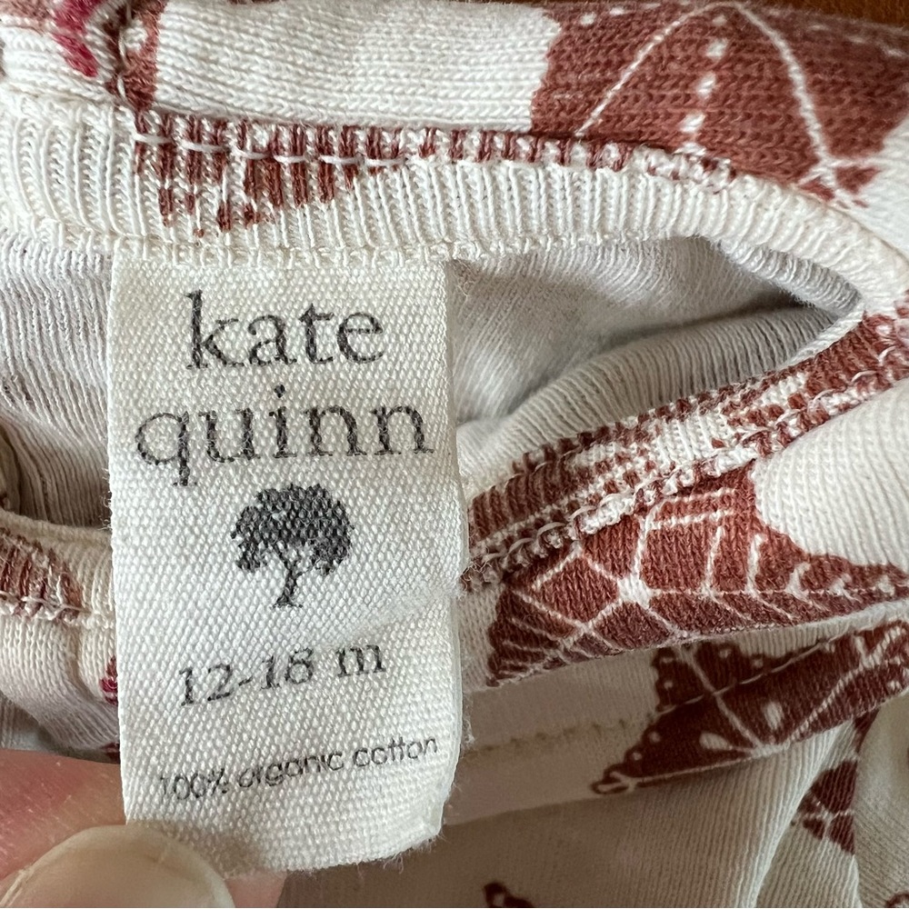 KATE QUINN Gingerbread Cookies Organic Cotton Coordinated Set, 12-18mo - Picture 4 of 11